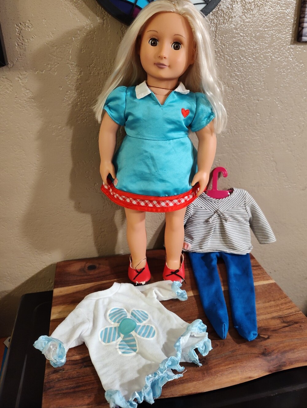 Platinum Blonde Our Generation Doll With Extra Clothes